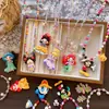 Colar Infantil com Pingente de Personagem de Desenho Animado Fofo, Acessório Decorativo Colorido com Contas para Meninas, Pingente Infantil Transparente