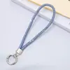 Lanyard de Lujo para Teléfono Llavero de Diamantes Completos Colgante Cadena para Bolso Accesorio DIY Correa de Muñeca Corta Anti-Pérdida