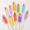 Decoración de Pastel Estilo Ins Bandera Coreana Enchufe Dibujos Animados Oso Lindo Hp Corazón Feliz Cumpleaños Topper Accesorios