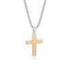 Moda retro irregular onda de agua cruz titanio acero colgante incrustado diamante cadena suéter cadena suéter pareja acero inoxidable collar