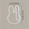 Engrapadoras Metálicas Lindas de Dibujos Animados con Forma de Miffy para Estudiantes, Marcadores de Libros Decorativos Coloridos y Clips de Almacenamiento