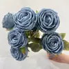 Rama única de simulación 9 rosas de concubina imperial venta al por mayor regalo del festival de la diosa lote directo florista diseño de lugar de boda flores