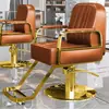 Silla de Barbería de Moda Famosa en Internet, Silla Específica para Cortes de Cabello en Salón, Asiento Reclinable y Ajustable para Peluquería, Permanente y Teñido