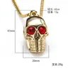 Colgante de calavera de diamante punk retro para hombre, colgante personalizado dominante de cruz transfronteriza europea y americana, accesorios de cabeza de fantasma al por mayor