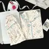 2026 Pijama Nuevo para Niñas Algodón Nube Primavera Manga Larga Estilo Popular Cuello Solapa Estudiante Lindo Dibujos Animados Conjunto de Ropa para Casa