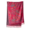 Fabricante Estilo Étnico Retro Bufanda de Flores con Borlas para Mujer Calidez Diaria al Aire Libre Protección contra el Viento Chal Venta al por Mayor