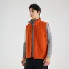 Colete Softshell à prova de vento estilo montanha, com gola alta, forrado com fleece, unissex, simples, esportivo, casual, adequado para ir ao trabalho e para esportes