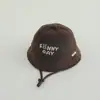 Sombrero de Bebé Estilo Coreano con Ala Ancha, Nuevo Modelo Primavera y Otoño, Lindo Sombrero de Pescador de Pana con Oso, Sombrero de Sol para Bebés y Niños Pequeños