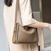 2024 Fabricante de Bolsas Mãe e Filha Atacado Bolsa de Ombro Único Feminina Bolsa de Mão Couro Genuíno Camada Superior Bolsa de Balde de Couro Bovino Bolsa de Balde de Couro Genuíno