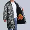 Venta al por mayor del fabricante Ropa de cocina para el hogar Resistente al desgaste Impermeable Camuflaje Adulto Hombres y Mujeres Delantal Cálido de Manga Larga con Forro de Lana y Cubierta Engrosada