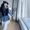 Traje de Primavera y Otoño para Niñas 2025 Nueva Moda Camisa a Cuadros Casual y Falda Conjunto de Dos Piezas Ropa Infantil Transfronteriza