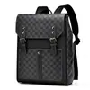 Mochila de Cuadros para Negocios Transfronterizos para Hombre de Gran Capacidad Repelente al Agua Mochila para Computadora Mochila Multifuncional para Viajes y Trayectos Diarios