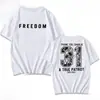 Camiseta de Dos Lados Libertad Charlie Kirk Camiseta de Agradecimiento Charlie