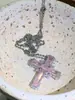 Melocotón Rosa Hielo Triturado Dulce Fresco Colgante Rosa Largo Personalizado Collar Chica Picante Estilo Nuevo 2026 Cadena Clavícula de Temperamento de Lujo Ligero