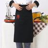 Exquisito delantal de chef bordado de media longitud para hombre y mujer, cintura, hotel, restaurante, cocina de restaurante, delantal de ropa de trabajo de alta gama