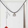 Diy26 Collar con Colgante de Letra Inglesa Estudiante Femenina Pareja Coreana Novia Enviar Novio Cadena Clavícula Cadena de Cuello