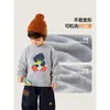 2026 Moletom Infantil com Forro de Lã Top de Inverno para Meninos Manga Longa para Meninas Roupas de Bebê e Crianças Estilo Inverno Roupas de Inverno para Meninos