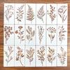 Modelo Popular da Amazon para Pintura de Flores e Grama Spray de Grafite Pintado à Mão DIY Recortável Decoração de Parede e Folheado de Madeira