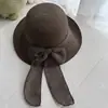 Sombrero de Paja Tejido con Lazo de Verano para Mujer de Ala Ancha Sombrero de Sol Protección Solar Sombrero de Sol Transpirable Hueco Sombrero Cubo de Pescador