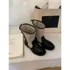 Botas vaqueras de estilo coreano, con paneles, punta redonda, tacón grueso para mujer, botas cortas adelgazantes y versátiles, nuevo modelo de verano con hebilla, botas de montar