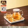 Tetera Jieanxi para Separar Agua y Hojas de Té para el Hogar y la Oficina, Olla de Vidrio de Borosilicato Resistente al Calor, Gran Capacidad, Tetera con Filtro de Té de Gama Alta