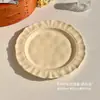 Plato Plato para Comedor en Casa Platos Gama Alta Estilo Ins Crema Vajilla de Cerámica Plato Plato para Desayuno Plato para Fruta Postre