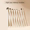 Set de 10 Brochas para Sombras de Ojos de Porcelana Nube para Principiantes, Incluye una Brocha para Aegyo-Sal, Delineador y Difuminado Detallado, Brochas para Maquillaje de Ojos de la Fábrica Original