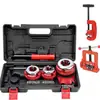 Máquina Manual de Roscado Qiu Yan Herramienta de Roscado Manual Portátil para Tubo Galvanizado Herramienta de Roscado para Tubería de Agua Herramienta de Roscado Ligera de 1/2 Pulgada a 2 Pulgadas