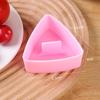 Molde de Desenho Animado para Bolinho de Arroz Infantil Alga Arroz Triangular Bolinho de Arroz Material PP de Grau Alimentício Conjunto de Moldes para Suplemento Alimentar Infantil