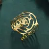 Anillos para Servilletas Huecos de Metal de Lujo Creativo Transfronterizos para Decoración de Mesa de Hotel y Restaurante Venta al por Mayor