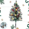 Venda quente transfronteiriça plugue de terra artificial árvore de simulação árvore de Natal luminosa pátio externo jardinagem de Natal plantas verdes efeito de queda de neve