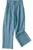 En stock: Pantalones anchos estilo japonés 2026 nuevos para mujer, nueva colección de verano, mezcla de algodón y lino, modernos, holgados, pantalones casuales de lino para estudiantes
