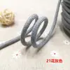 Cuerda de algodón hilado en núcleo de tejido liso de color de 5 mm de grosor, cordón redondo cifrado de algodón, cordón suave para atar, cintura de ropa, cordón de sombrero, tejido a mano
