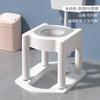 Poço de agachamento de vaso sanitário dobrável alterado para cadeira de vaso sanitário Artefato de vaso sanitário de cócoras domésticas Rack de assento simples Mulheres grávidas Banco de banheiro para idosos