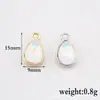 Colgante de Aleación Bicolor Dorado y Plateado de Gota de Agua de 8*15mm Accesorios para Joyería de Ropa DIY, Collares, Pendientes, Pedrería