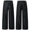 Muxi Ropa Estilo Old Money Americano Versátil Retro Corte Holgado Color Denim Original Jeans para Hombre Moda Calle Pierna Recta