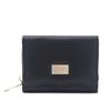 Cartera para Mujer Corta Estilo Coreano Pu Color Puro Cierre de Cremallera Hebilla Plegable Ranuras para Múltiples Tarjetas Monedero para Estudiante Soporte para Billetes de Mujer