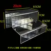 Estante de exhibición de acrílico transparente de tres niveles para escalera estante de exhibición estante de escalera para cosméticos en vivo estante para zapatos bandeja para zapatos