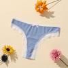 Nuevas Bragas Transpirables de Poliéster con Forma de T para Niñas Encaje Barriga Cintura Baja Tops Barbie Mujeres Venta al por Mayor de Fábrica