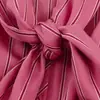 Ropa de mujer europea y americana transfronteriza ZA, la camisa de popelina a rayas de manga larga más vendida en AliExpress con detalle de lazo