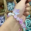 Novedad de Otoño Pulsera de Pintura a Tinta Hoja de Arce Estilo INS para Mujer Dulce Colorida Flor de Durazno Lujo Ligero Pulsera Versátil para Mejor Amiga