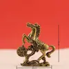 Latón Rico Ahora Pequeños Adornos Escritorio del Hogar Mascota de Té Artesanía Sólida de Cobre Puro Caballo hacia el Éxito Caballo del Zodiaco