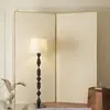 Biombo Plegable Móvil de Color Crema Estilo Japonés para Sala de Estar, Vestíbulo, Oficina, Dormitorio, Minimalista Moderno, Nórdico