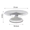 Plato giratorio para pastel mesa de decoración juego bandeja de aleación de aluminio giratoria hogar comercial plato giratorio de decoración herramientas para hornear postres