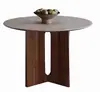 Soporte de pata de mesa redonda patas de mesa de madera maciza mesa de comedor base de mármol travertino pata de mesa cilíndrica irregular cono chino