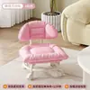 Taburete giratorio con ruedas, taburete bajo para uso doméstico, taburete para cambiarse los zapatos, esencial para el cuidado del bebé, silla tapizada con ruedas, banco con respaldo