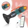 Control Remoto Inalámbrico Klinx Transfronterizo con App Ventosa Telescópico Vibratorio Silicona Tapón Anal Productos Sexuales para Adultos