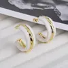 Brincos Europeus e Americanos Retrô de Nicho com Pingente de Óleo em Formato de C Leve Luxo Sensação de Alto Padrão Personalidade Exagerada Brincos Elegantes Brincos para Mulheres