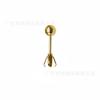 Tachuelas para Orejas con Circonita de Cuatro Garras, Accesorios de Joyería de Acero de Titanio Médico, Soportes Cuadrados de Titanio para Aretes DIY