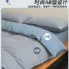 Conjunto de Quatro Peças de Algodão Lavado Tingido em Fio com Borda de Concha Xadrez Casual Conjunto de Três Peças de Lençóis de Cama Cobertura de Colcha de Algodão Puro para Dormitório Estudantil